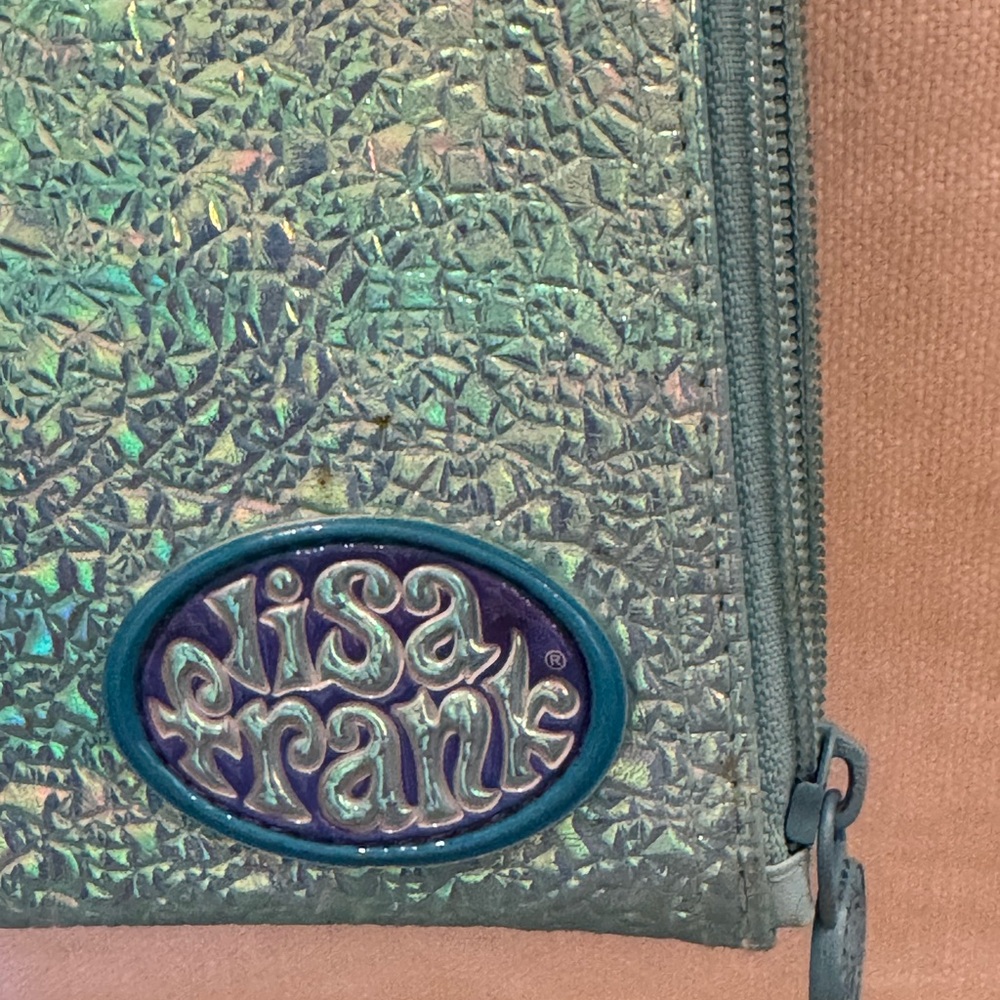 RARE Vtg Lisa Frank Mermaid Blue Iridescent 3 Ring Zip Up. New no tags. Rare! - Picture 6 of 8